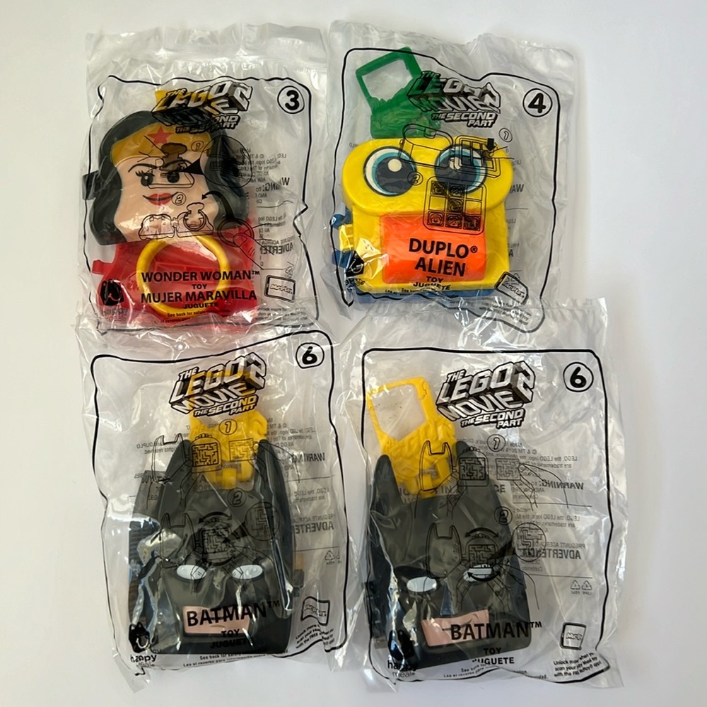 McDonalds Happy Meal Lego Movie 2 Toys Lot of 4